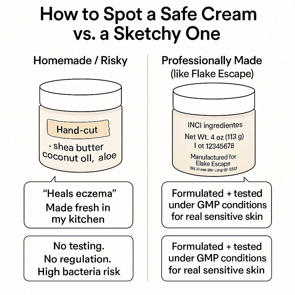 Homemade ≠ Safe: How to Spot a Sketchy Cream - The Flake Escape